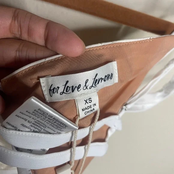 NWT For Love & Lemons Jayne Bralette Top Size XS